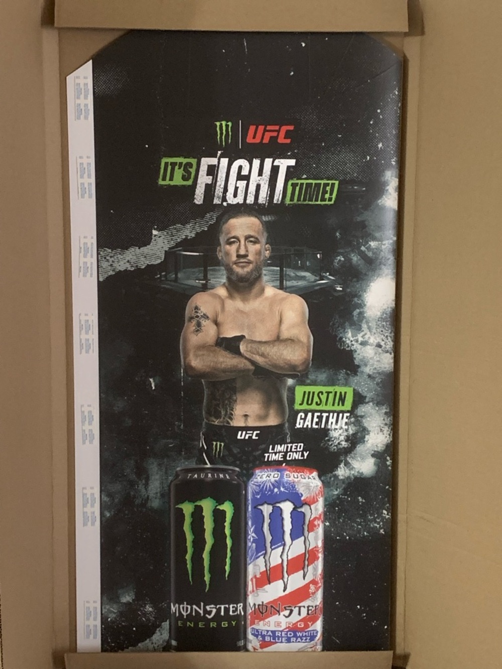 Justin Gaethje 48” Monster Energy Retail Display New In Box